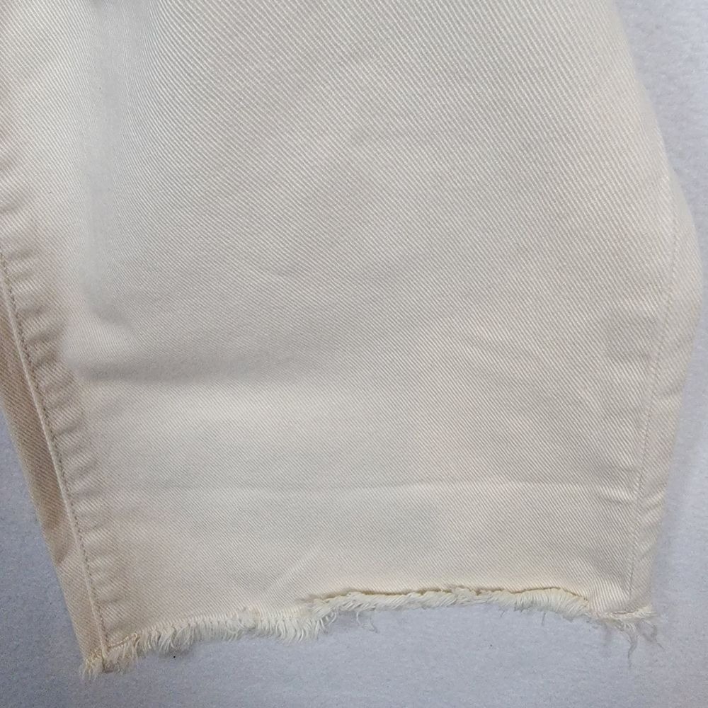 NWT WeWoreWhat Women's Frayed WB Straight Sz 27 Twill Denim Classic White - Picture 12 of 12